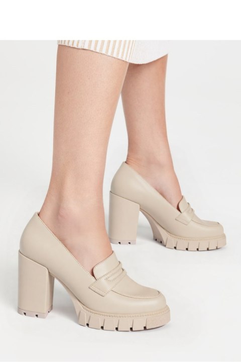 Damskie Czółenka MILENA BEIGE PU ? Eleganckie Buty na Obcasie - Inello Damskie Czółenka MILENA BEIGE PU ? Eleganckie Buty na Obcasie - Inello