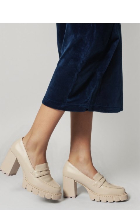 Damskie Czółenka MILENA BEIGE PU ? Eleganckie Buty na Obcasie - Inello Damskie Czółenka MILENA BEIGE PU ? Eleganckie Buty na Obcasie - Inello