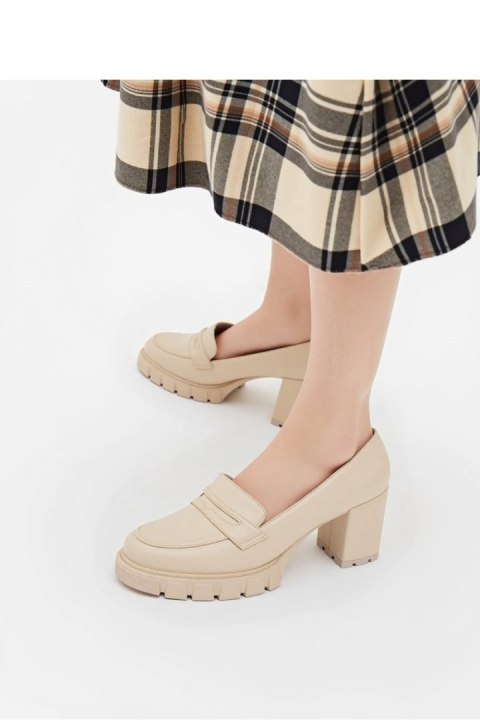 Damskie Czółenka MILENA BEIGE PU ? Eleganckie Buty na Obcasie - Inello Damskie Czółenka MILENA BEIGE PU ? Eleganckie Buty na Obcasie - Inello