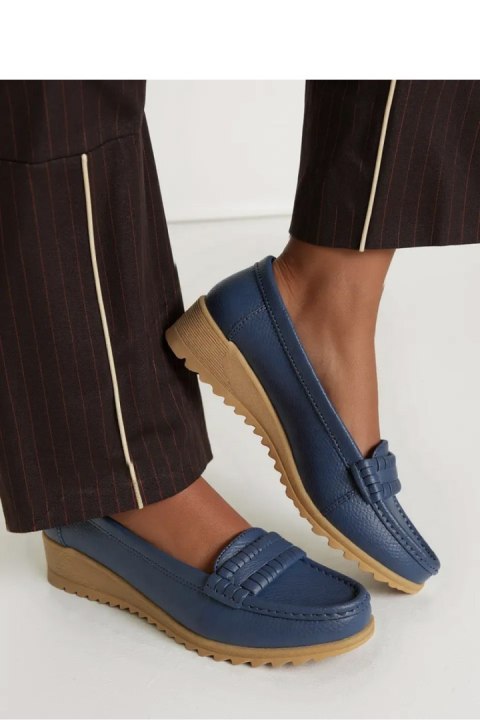 Damskie Mokasyny ALORA DARK BLUE - Inello Damskie Mokasyny ALORA DARK BLUE - Inello