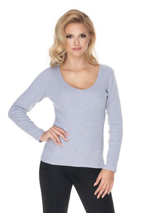 Bluzka Model 0165 Grey - PeeKaBoo Bluzka Model 0165 Grey - PeeKaBoo