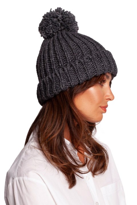 Czapka Model BK101 Grafit - BE Knit Czapka Model BK101 Grafit - BE Knit