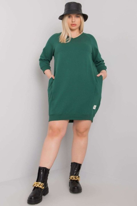 Sukienka Model RV-SK-6847.59P Dark Green - Relevance Sukienka Model RV-SK-6847.59P Dark Green - Relevance