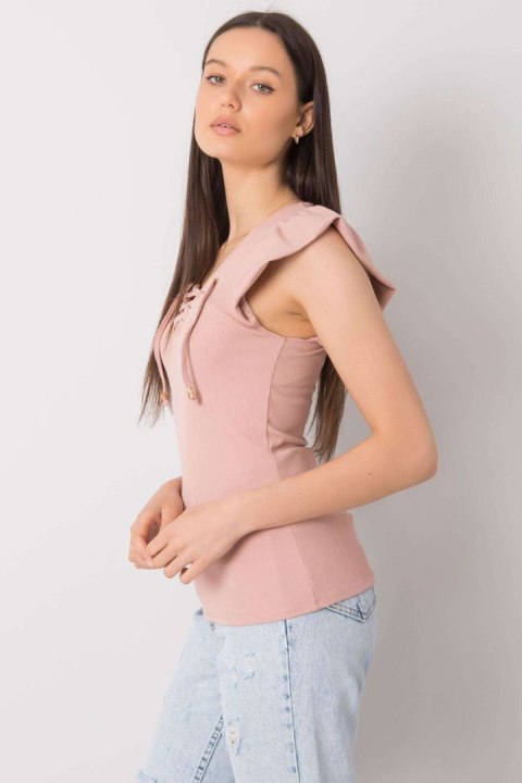 Bluzka Model DHJ-BZ-13301.34P Light Pink - Italy Moda Bluzka Model DHJ-BZ-13301.34P Light Pink - Italy Moda