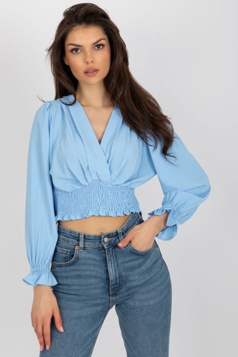 Bluzka Model DHJ-BZ-13866.92P Light Blue - Italy Moda Bluzka Model DHJ-BZ-13866.92P Light Blue - Italy Moda