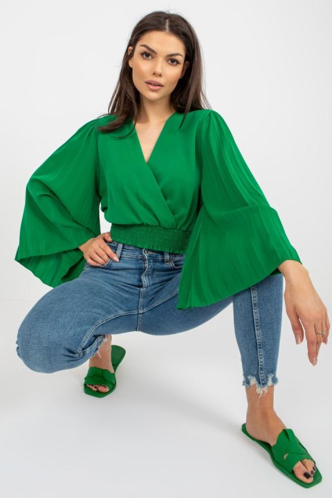 Bluzka Model DHJ-BZ-16503.30X Green - Italy Moda Bluzka Model DHJ-BZ-16503.30X Green - Italy Moda
