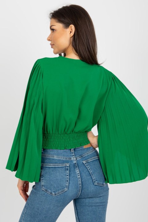 Bluzka Model DHJ-BZ-16503.30X Green - Italy Moda Bluzka Model DHJ-BZ-16503.30X Green - Italy Moda