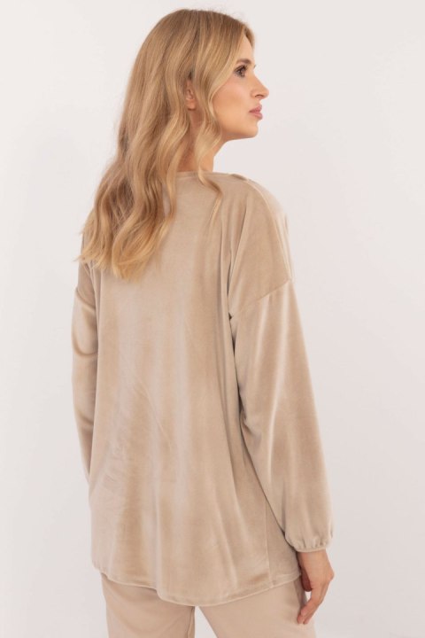 Bluzka Model DHJ-BZ-19902.49P Beige - Italy Moda Bluzka Model DHJ-BZ-19902.49P Beige - Italy Moda