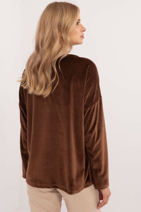 Bluzka Model DHJ-BZ-19916.03P Brown - Italy Moda Bluzka Model DHJ-BZ-19916.03P Brown - Italy Moda