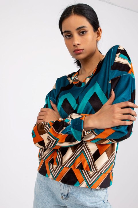 Bluzka Model DHJ-BZ-6033-1.49P Morski - Italy Moda Bluzka Model DHJ-BZ-6033-1.49P Morski - Italy Moda