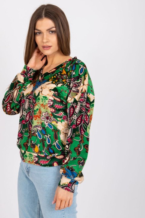 Bluzka Model DHJ-BZ-6033-2.46P Green - Italy Moda Bluzka Model DHJ-BZ-6033-2.46P Green - Italy Moda