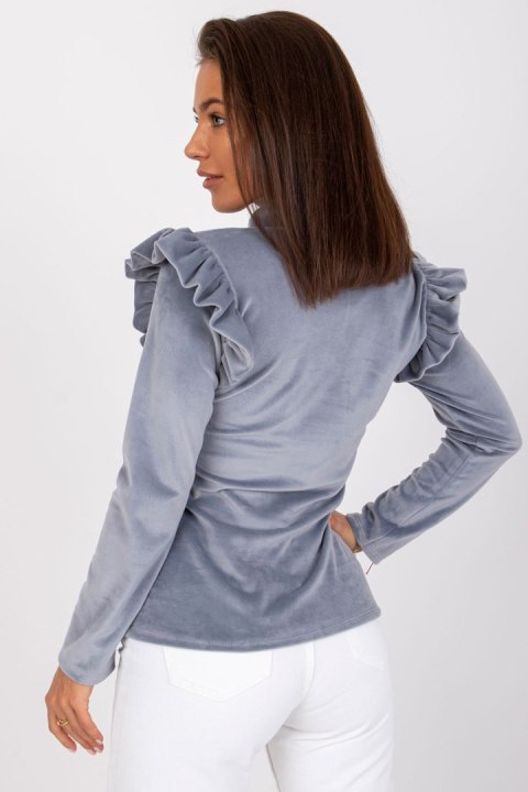 Bluzka Model DHJ-BZ-6533B.85 Grey - Italy Moda Bluzka Model DHJ-BZ-6533B.85 Grey - Italy Moda