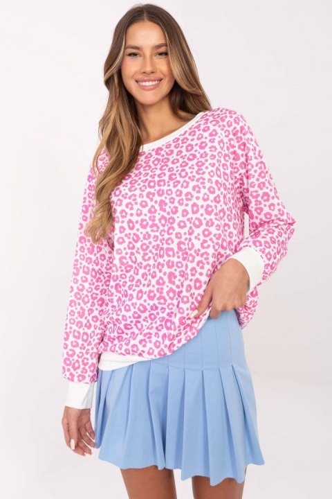 Bluzka Model MI-BZ-M742.86 White/Pink - Italy Moda Bluzka Model MI-BZ-M742.86 White/Pink - Italy Moda