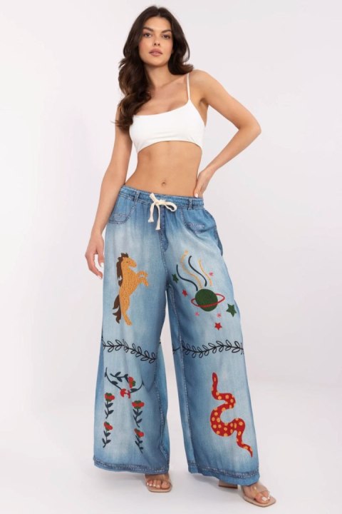 Spodnie Damskie Model DHJ-SP-19183-9.54 Blue - Italy Moda Spodnie Damskie Model DHJ-SP-19183-9.54 Blue - Italy Moda