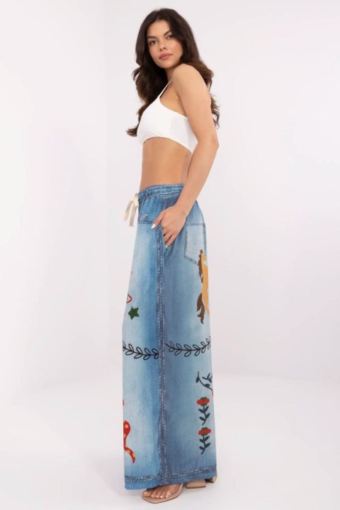 Spodnie Damskie Model DHJ-SP-19183-9.54 Blue - Italy Moda Spodnie Damskie Model DHJ-SP-19183-9.54 Blue - Italy Moda