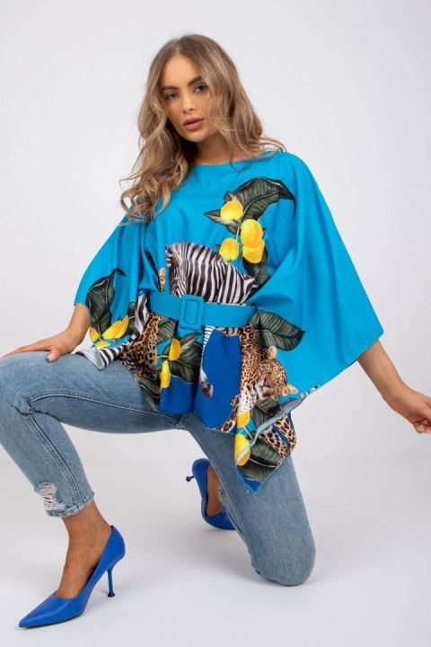 Bluzka Model DHJ-BZ-15735B.13 Blue - Italy Moda Bluzka Model DHJ-BZ-15735B.13 Blue - Italy Moda