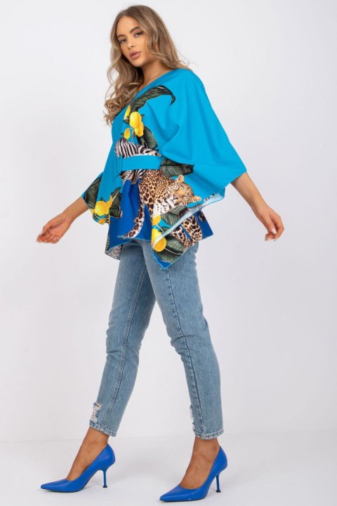 Bluzka Model DHJ-BZ-15735B.13 Blue - Italy Moda Bluzka Model DHJ-BZ-15735B.13 Blue - Italy Moda