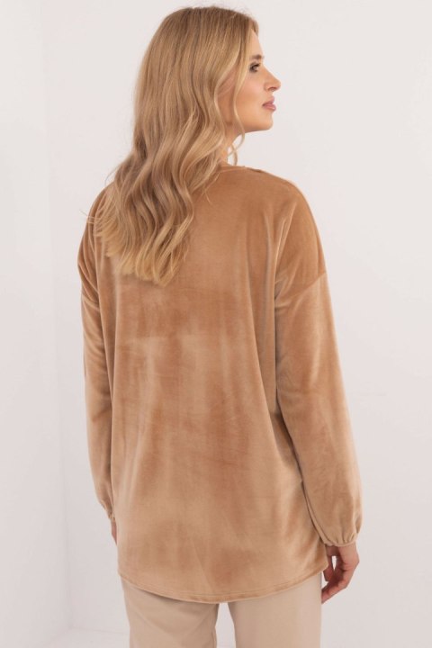 Bluzka Model DHJ-BZ-19902.49P Camel - Italy Moda Bluzka Model DHJ-BZ-19902.49P Camel - Italy Moda