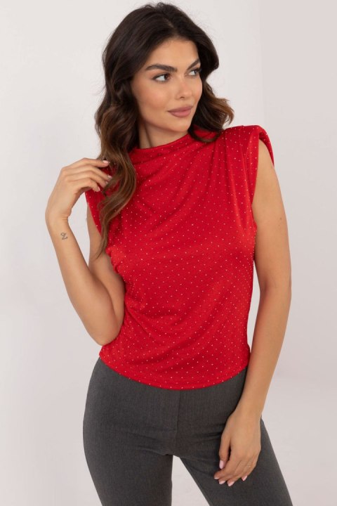 Bluzka Model DHJ-BZ-19978.95 Red - Italy Moda Bluzka Model DHJ-BZ-19978.95 Red - Italy Moda