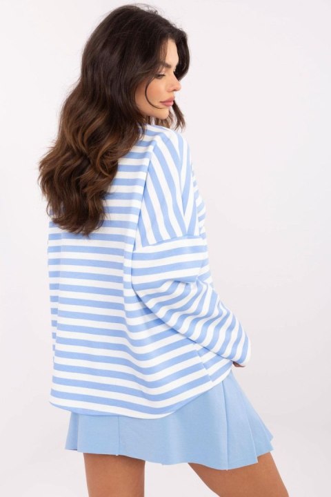 Bluzka Model MI-BZ-391739-1.19 White/Blue - Italy Moda Bluzka Model MI-BZ-391739-1.19 White/Blue - Italy Moda