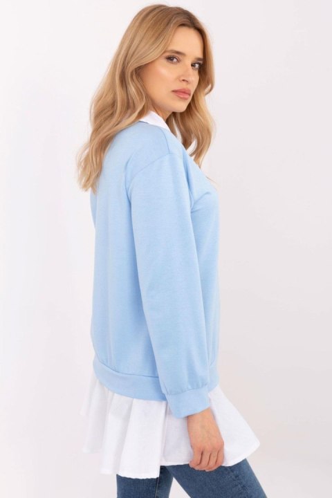 Bluzka Model MI-BZ-A5997.49 Light Blue - Italy Moda Bluzka Model MI-BZ-A5997.49 Light Blue - Italy Moda