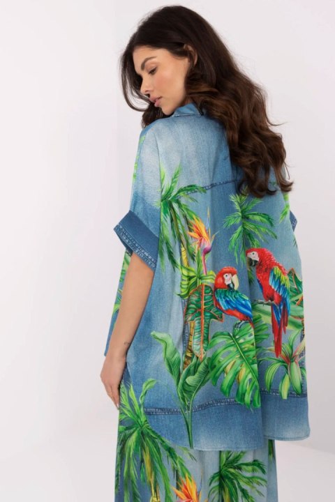 Koszula Damska Model DHJ-KS-19007-4.90 Blue - Italy Moda Koszula Damska Model DHJ-KS-19007-4.90 Blue - Italy Moda