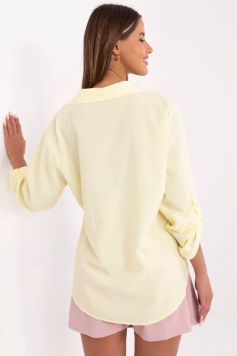 Koszula Damska Model MO-KS-1804.92 White/Yellow - Italy Moda Koszula Damska Model MO-KS-1804.92 White/Yellow - Italy Moda