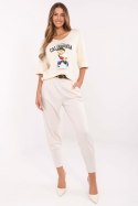 Spodnie Dresowe Model DHJ-SP-20316.16 Light Beige - Italy Moda