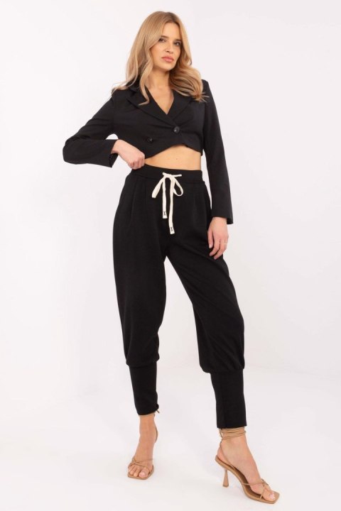 Spodnie Dresowe Model MI-SP-61700.80P Black - Italy Moda Spodnie Dresowe Model MI-SP-61700.80P Black - Italy Moda