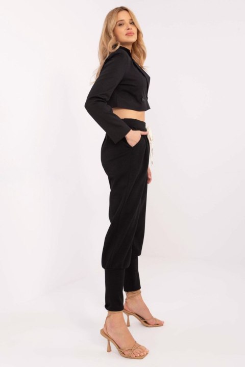 Spodnie Dresowe Model MI-SP-61700.80P Black - Italy Moda Spodnie Dresowe Model MI-SP-61700.80P Black - Italy Moda