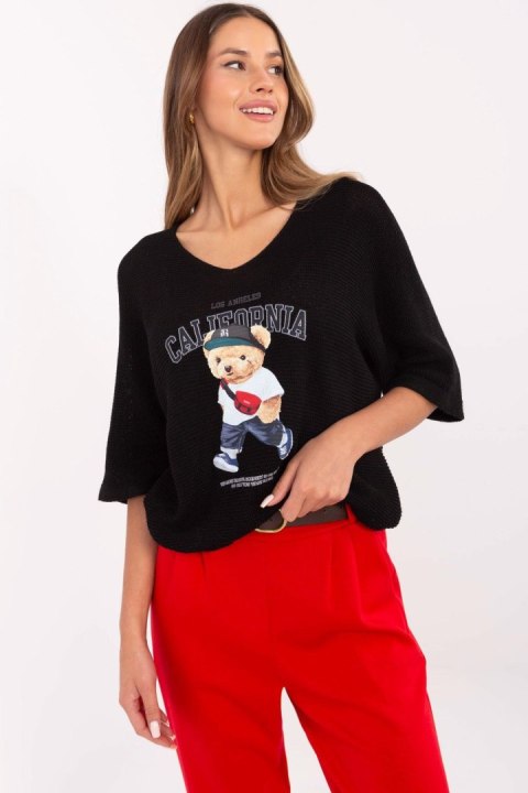 Sweter Damski Model MI-SW-2101.06 Black - Italy Moda Sweter Damski Model MI-SW-2101.06 Black - Italy Moda