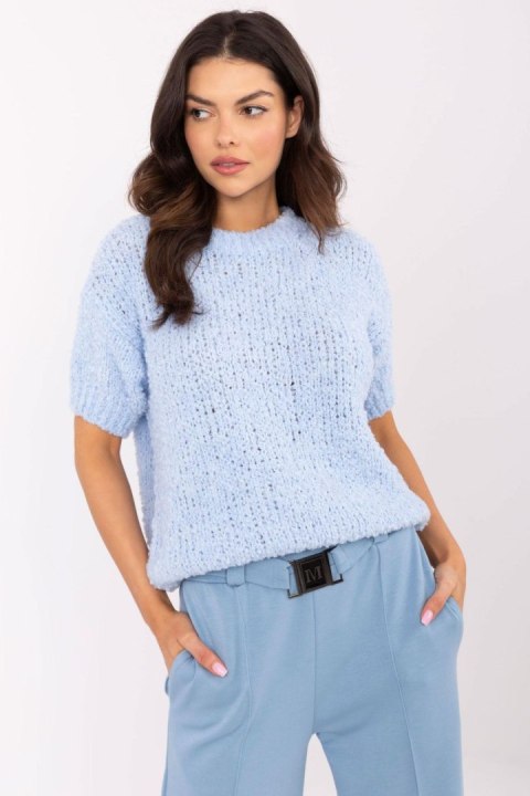 Sweter Damski Model MI-SW-2701.23 Light Blue - Italy Moda Sweter Damski Model MI-SW-2701.23 Light Blue - Italy Moda