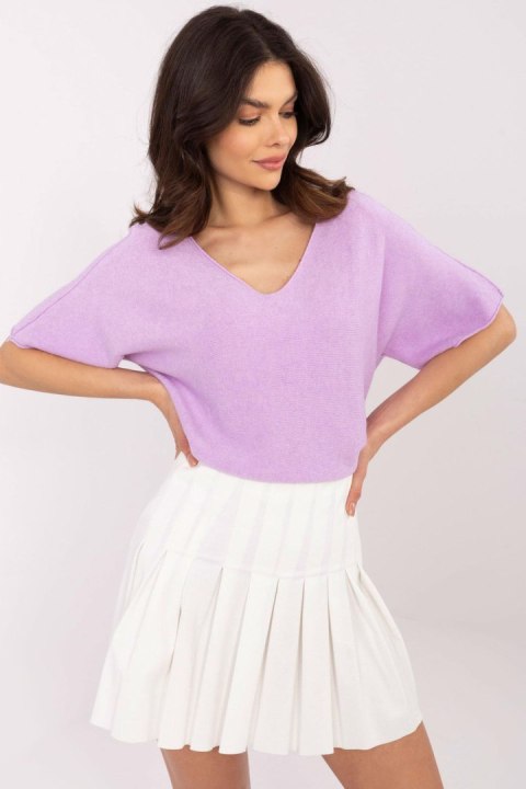 Sweter Damski Model MO-SW-0702.36 Light Violet - Italy Moda Sweter Damski Model MO-SW-0702.36 Light Violet - Italy Moda