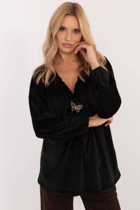 Bluzka Model DHJ-BZ-19902.49P Black - Italy Moda Bluzka Model DHJ-BZ-19902.49P Black - Italy Moda