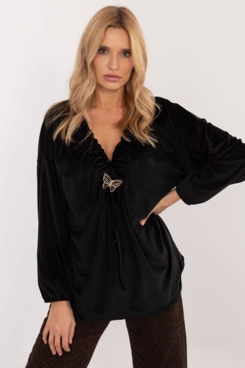 Bluzka Model DHJ-BZ-19902.49P Black - Italy Moda Bluzka Model DHJ-BZ-19902.49P Black - Italy Moda