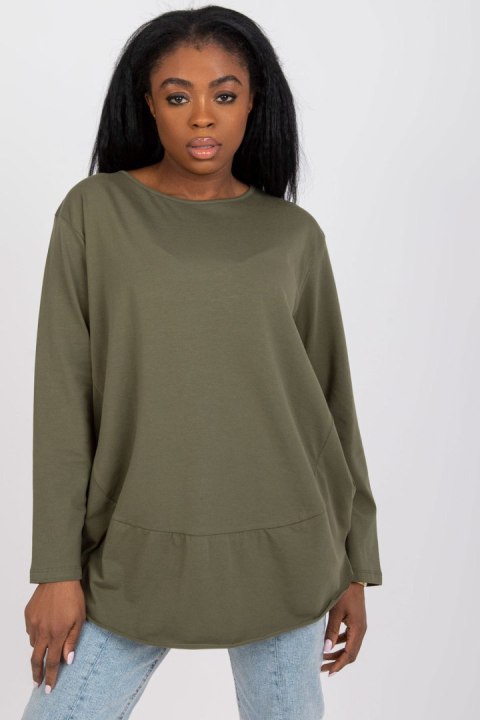 Bluzka Model EM-BZ-611.61P Khaki - Ex Moda Bluzka Model EM-BZ-611.61P Khaki - Ex Moda