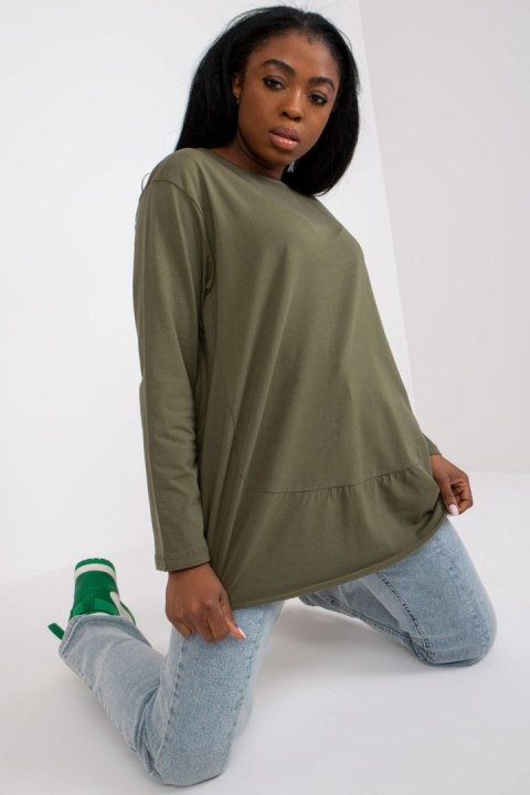 Bluzka Model EM-BZ-611.61P Khaki - Ex Moda Bluzka Model EM-BZ-611.61P Khaki - Ex Moda