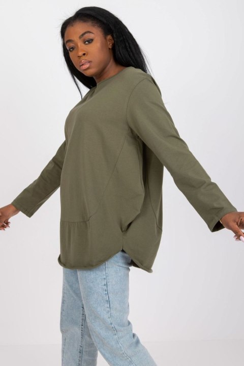 Bluzka Model EM-BZ-611.61P Khaki - Ex Moda Bluzka Model EM-BZ-611.61P Khaki - Ex Moda