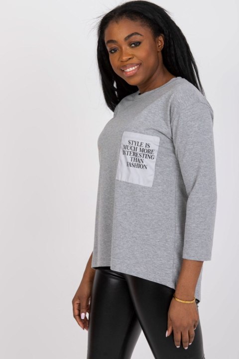 Bluzka Model EM-BZ-N612.64P Grey - Ex Moda Bluzka Model EM-BZ-N612.64P Grey - Ex Moda