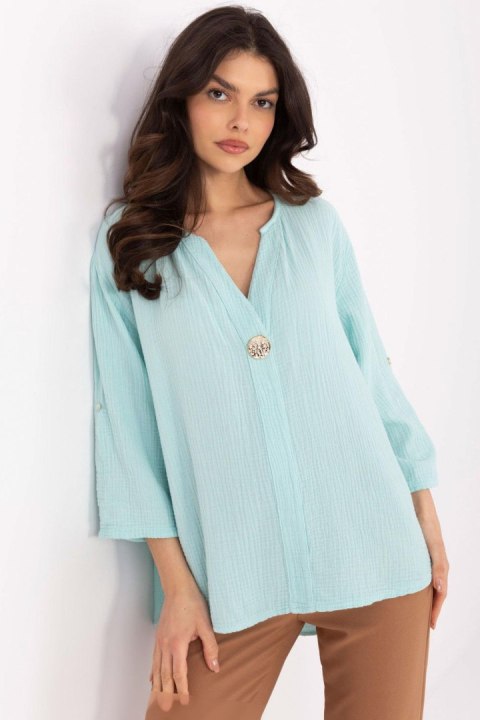 Bluzka Model MO-BZ-52759.55 Mint - Italy Moda Bluzka Model MO-BZ-52759.55 Mint - Italy Moda