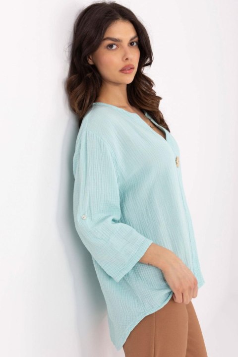 Bluzka Model MO-BZ-52759.55 Mint - Italy Moda Bluzka Model MO-BZ-52759.55 Mint - Italy Moda