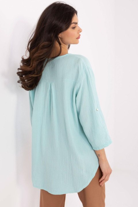 Bluzka Model MO-BZ-52759.55 Mint - Italy Moda Bluzka Model MO-BZ-52759.55 Mint - Italy Moda