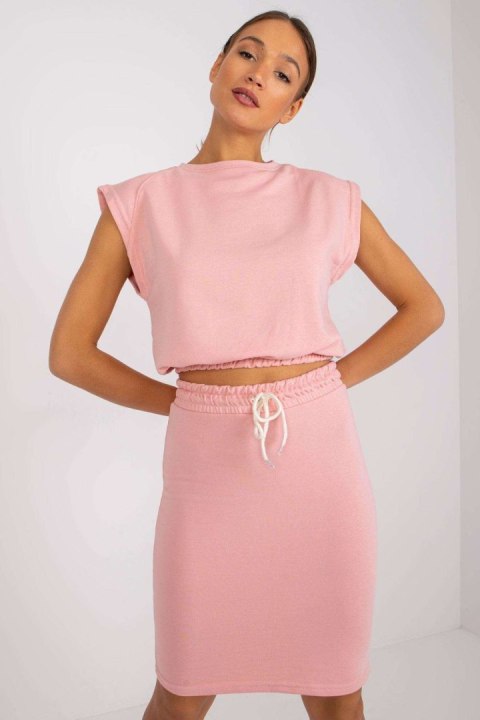 Spódnica Komplet Model EM-KMPL-N596.24X Light Pink - Ex Moda Spódnica Komplet Model EM-KMPL-N596.24X Light Pink - Ex Moda