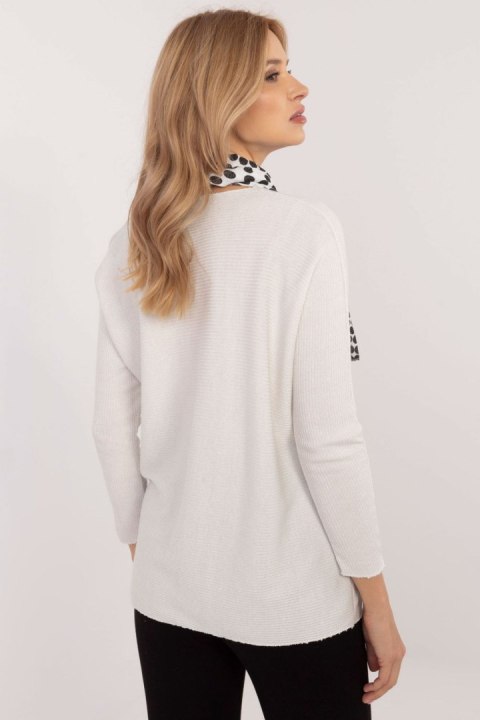 Sweter Damski Model DHJ-BZ-19226.91White - Italy Moda Sweter Damski Model DHJ-BZ-19226.91White - Italy Moda
