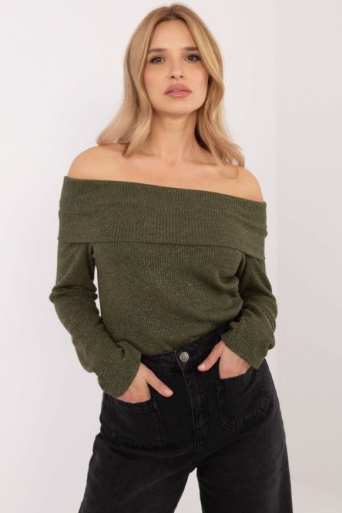 Sweter Damski Model DHJ-SW-A2449.33 Khaki - Italy Moda Sweter Damski Model DHJ-SW-A2449.33 Khaki - Italy Moda