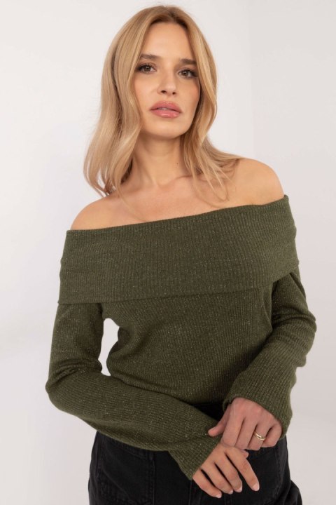 Sweter Damski Model DHJ-SW-A2449.33 Khaki - Italy Moda Sweter Damski Model DHJ-SW-A2449.33 Khaki - Italy Moda