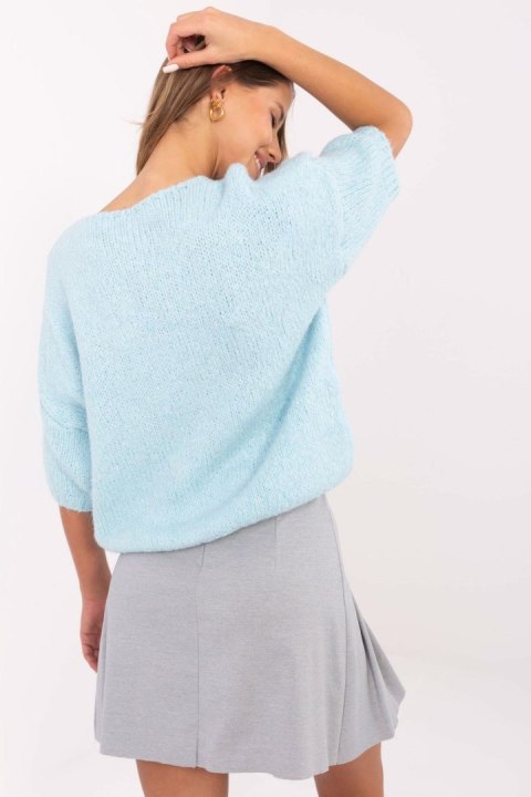 Sweter Damski Model MI-SW-2103.07 Light Blue - Italy Moda Sweter Damski Model MI-SW-2103.07 Light Blue - Italy Moda