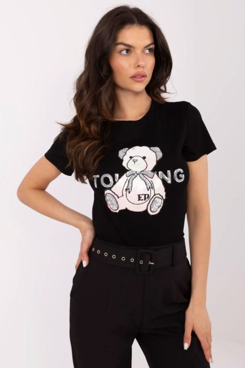 Tshirt Damski Model NM-TS-JX-09328.65P Black/Pink - NM Tshirt Damski Model NM-TS-JX-09328.65P Black/Pink - NM