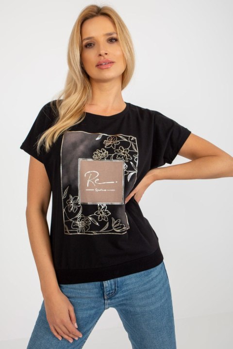 Bluzka Model RV-BZ-8920.19X Black - Rue Paris Bluzka Model RV-BZ-8920.19X Black - Rue Paris