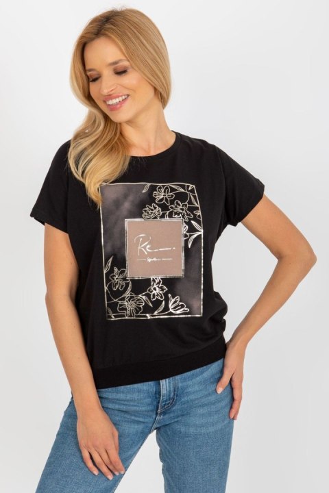 Bluzka Model RV-BZ-8920.19X Black - Rue Paris Bluzka Model RV-BZ-8920.19X Black - Rue Paris